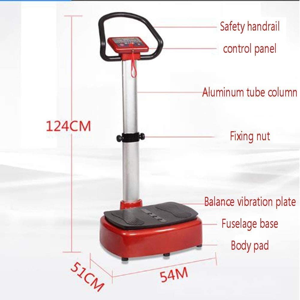 Szeroka platforma wibracyjna Płyta wibracyjna Wyszczuplająca maszyna Sprzęt do odchudzania z podłokietnikami, trening całego ciała Wibracyjna platforma fitness Maszyna do masażu do treningu w domu i