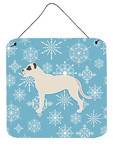 Winter Snowflake Dogo Argentino Wall or Door Hanging Prints