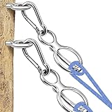 HDYEGY 2pcs Horse Tie Ring, Heavy Duty Stainless Steel Tie Ring Horse Training Equipment with Eye Bolt,Quick snap,Humane and Safe Tie Way