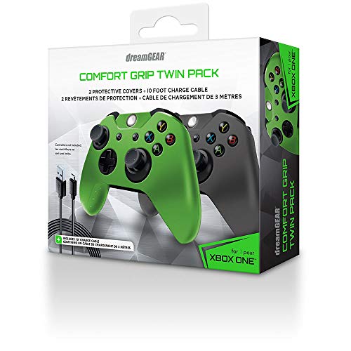 Duplo Comfort Grip Dreamgear para Xbox One DGXB1-6625 Cinza e Verde