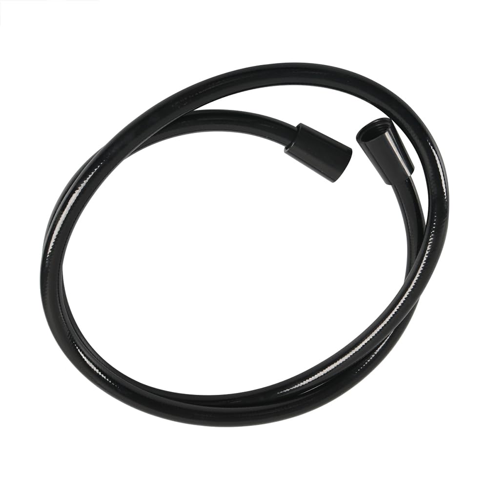 MACHSWON Kit doccia per camper, nero, 3 impostazioni, soffione rettangolare moderno con finitura ABS, include soffione + supporto + tubo da 1,5 m, adatto per camper, furgoni, rimorchi, camper, barche