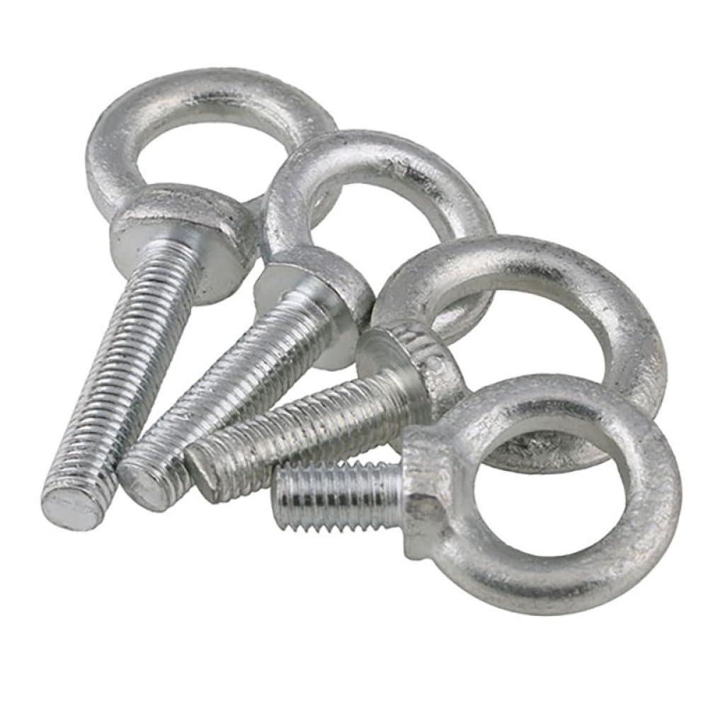 Perno de ojo de elevación,pernos de anclaje, 5 uds perno de ojo de elevación marina perno de ojo bucle agujero for Cable cuerda elevación Zinc plateado M6 M8 M10 M12 M14 M16 M18 M20 ( Color : 5pcs , S