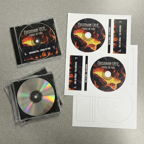 Image of CD /DVD Label Full Face | Qty 600 Disc, 600 Spine | 300 Sheets Total | Permanent White Matte | Inkjet & Laser Compatible | Memorex Small Center Style | Easy to Peel | Made in USA | Blank Label