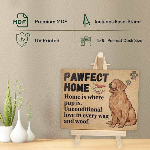 tinydabba Wooden Pawfect Home Plaque with Easel – Dog Lover Gift by tinydabba - 6