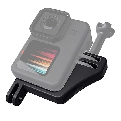 Action Pro Vertical Mount Compatible with GoPro-13/12/11/10/9/8/7/6/5/4/DJI Osmo Action Camera, Insta 360 X3 X4 and iPhone (Black)