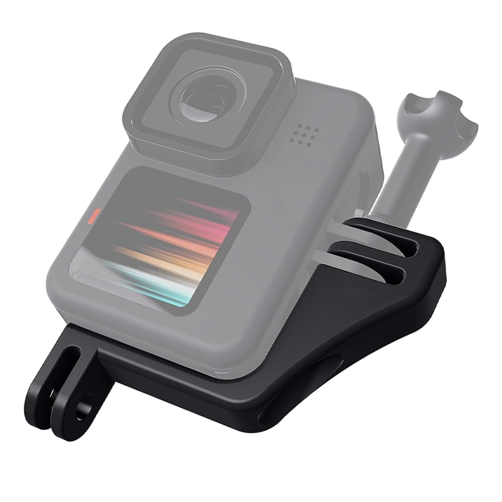 action pro vertical mount compatible with gopro-13/12/11/10/9/8/7/6/5/4/dji osmo action camera, insta 360 x3 x4 and iphone (black)