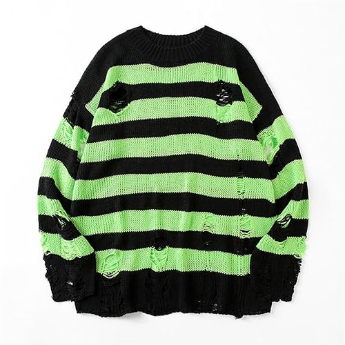 Black Striped Sweater Men's Pullover Knitted Sweater Men's Oversized Sweatshirt Harajuku Long Sleeve Top4