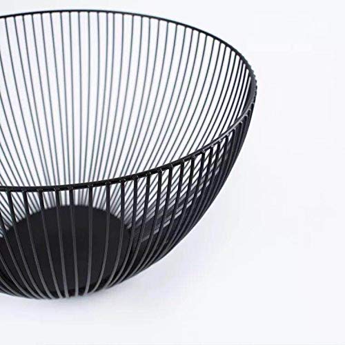 Fanduo Metal Wire Fruit Basket - Kitchen Countertop Fruit Bowl Vegetable Holder Decorative Stand For Bread, Snacks, Households Items Storage, Black #TOP2