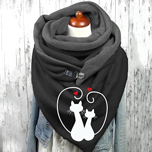 Bufandas Mujer Elegante, Elegante Chalina Femenina con DiseñO De Botones para Tiempo FríO MantóN Y CáLido Accesorio De Moda Casual Prendas De Abrigo Mujer