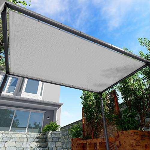 Windscreen4less Straight Edge Sun Shade Sail Light Grey 10' x 19'10