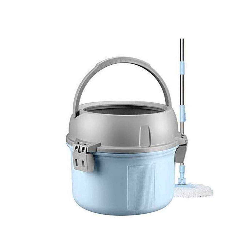 Fregona， Fregona, Sistema de Cubo fregona Giratorio 360 Grados con 2 Cabezales Microfibra y Mango Ajustable for el hogar