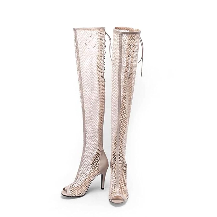 Amazon.com | Women's Stylish Summer Mesh Lace Up Sexy Peep
