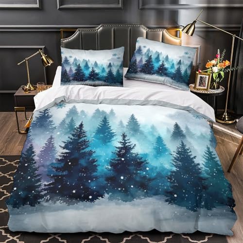 Housse de couette microfibre hypoallergénique lit 3D 200x200 - 2