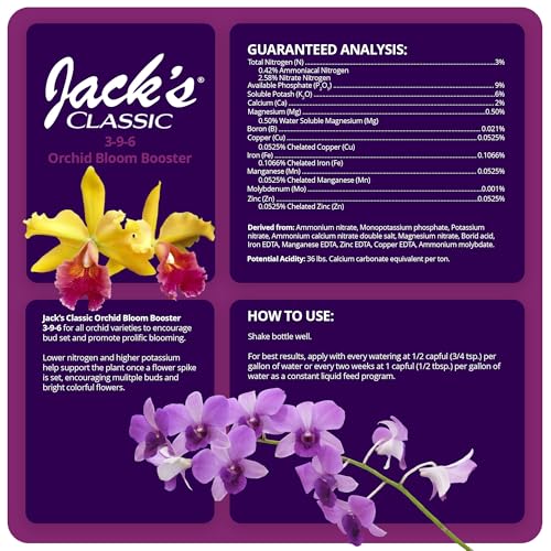 Image of Jack's Classic 3-9-6 Orchid Bloom Booster Liquid Plant Food with Micronutrients, 8 fl. oz.
