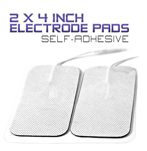Tens Unit Replacement Pads 20 Pack 2x4 inch Large Size Reusable up to 25 Times Electrode Pads with Premium Self Stick Gel Compatible with Tens Unit Tens 3000 Tens 7000 & Most Massagers Med X Tens