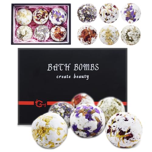 CHSEEO Bombe da Bagno, 6 Pezzi Bath Bomb per Bambini Donne, Regali di Compleanno e di Natale, per la Cura di sé e il Ripristino del Corpo, Doccia a Vapore