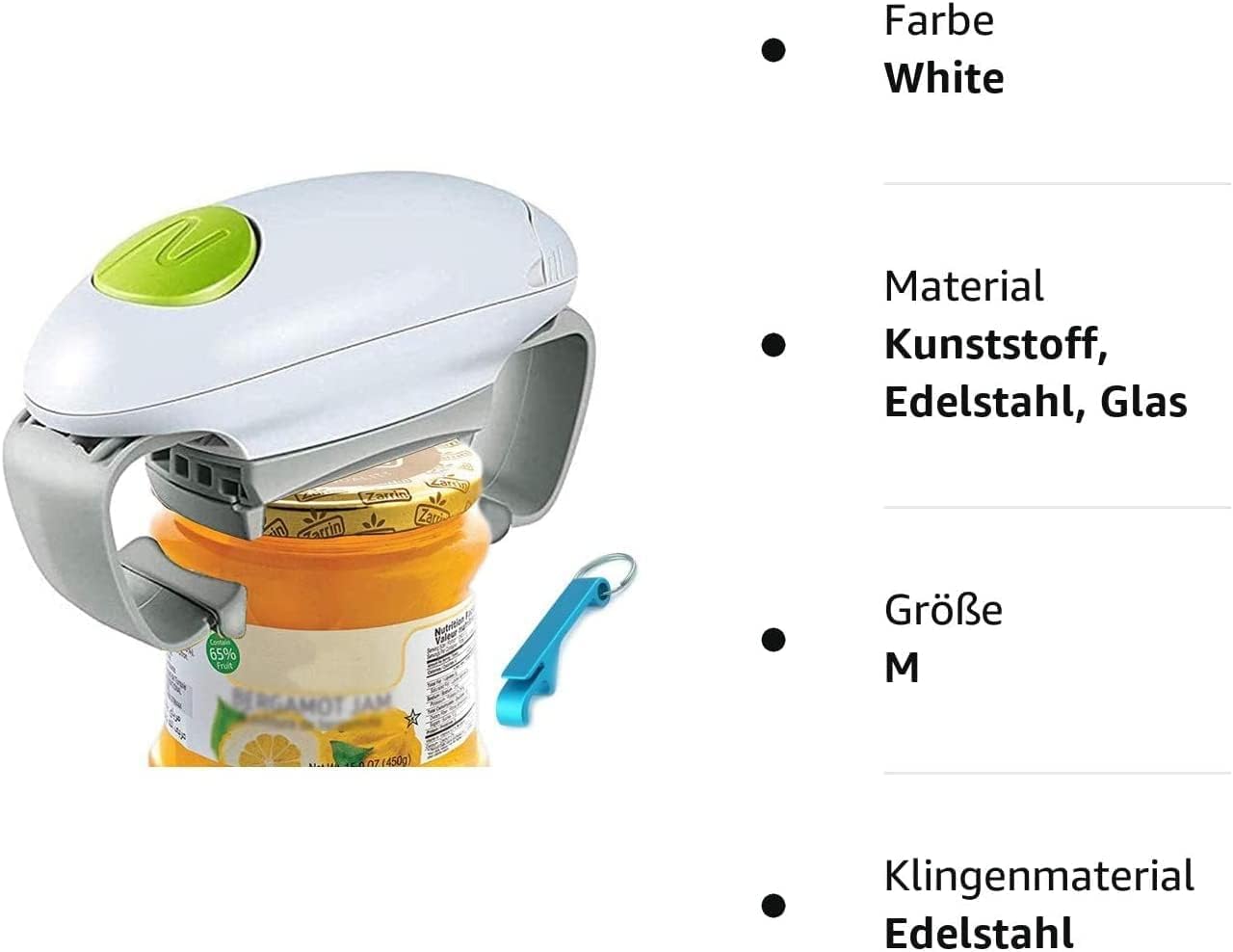 Apriscatole Elettrico Jar Opener, Ristorante Can Opener, Bordo Liscio Automatica Jar apriscatole per Gli individui, l'artrite e casalinga, apribottiglie per Mani artritiche