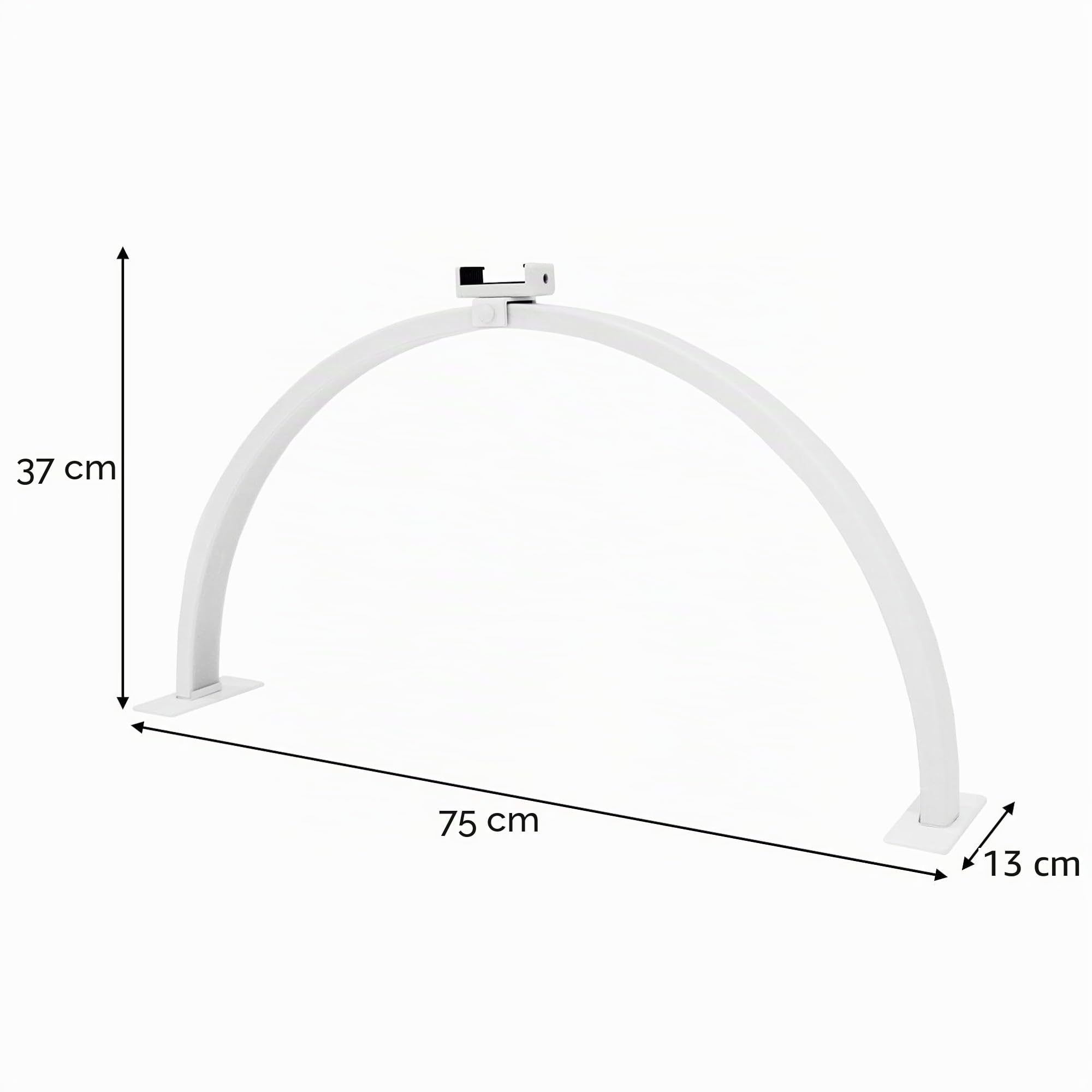 LED Halbmondlampe 75cm | 50W 3 Farben Warm- Neutral- Kaltweiß | 3000-6000K Dimmbar Temperatur | Maniküretisch-Licht Nägel Maniküre Nagelsalon [INKL. Handyhalterung & Klett- und Schaumstoffpads]