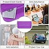 wisdompro RFID Signal Blocking Bag, Faraday Pouch for Cell Phones and Car Keys, Keyless Car Key Signal Blocker, Keyless Entry Protector - Purple #4
