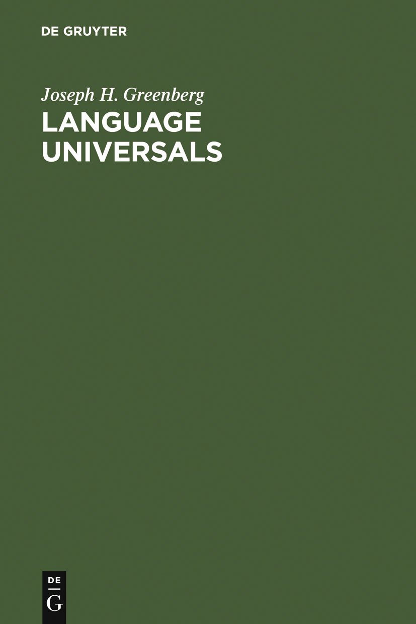 Language Universals: With Special Reference to Feature Hierarchies
