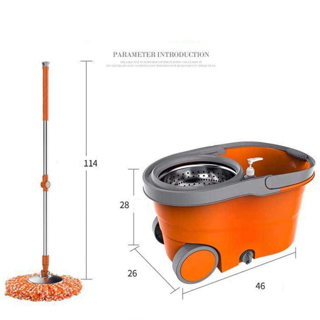 Ensemble vadrouille et Seau à Manche télescopique : nettoyez Les Carreaux sans Effort avec Fonction de Lavage à la Main et Drainage gratuits Vision