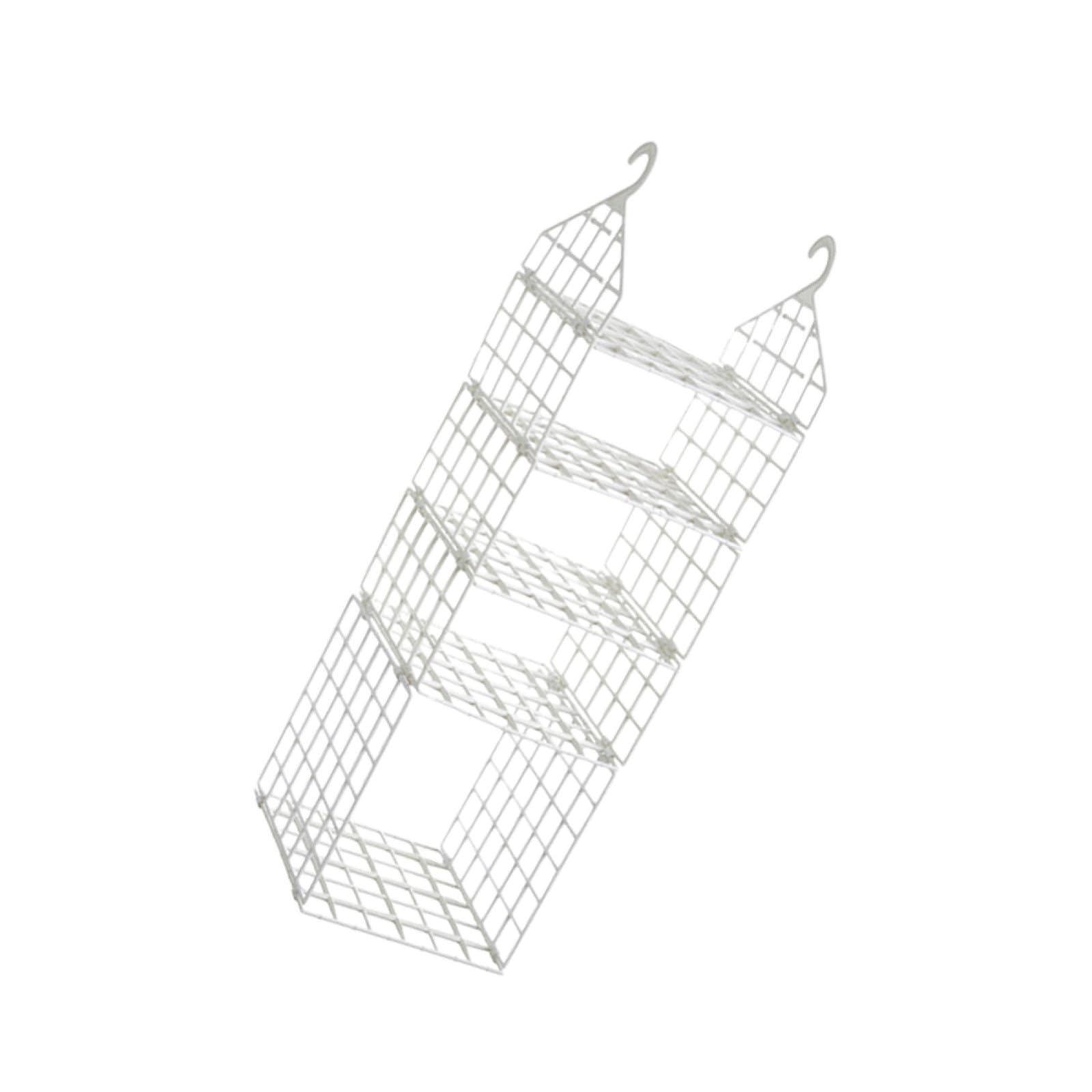 STOBAZA Organizador Diseño Ventilado Plegable Colgante de Armario Blanco de Plástico PP y Ganchos Multi Capas para Ropa, Sombreros y Suéteres Adecuado para Dormitorio