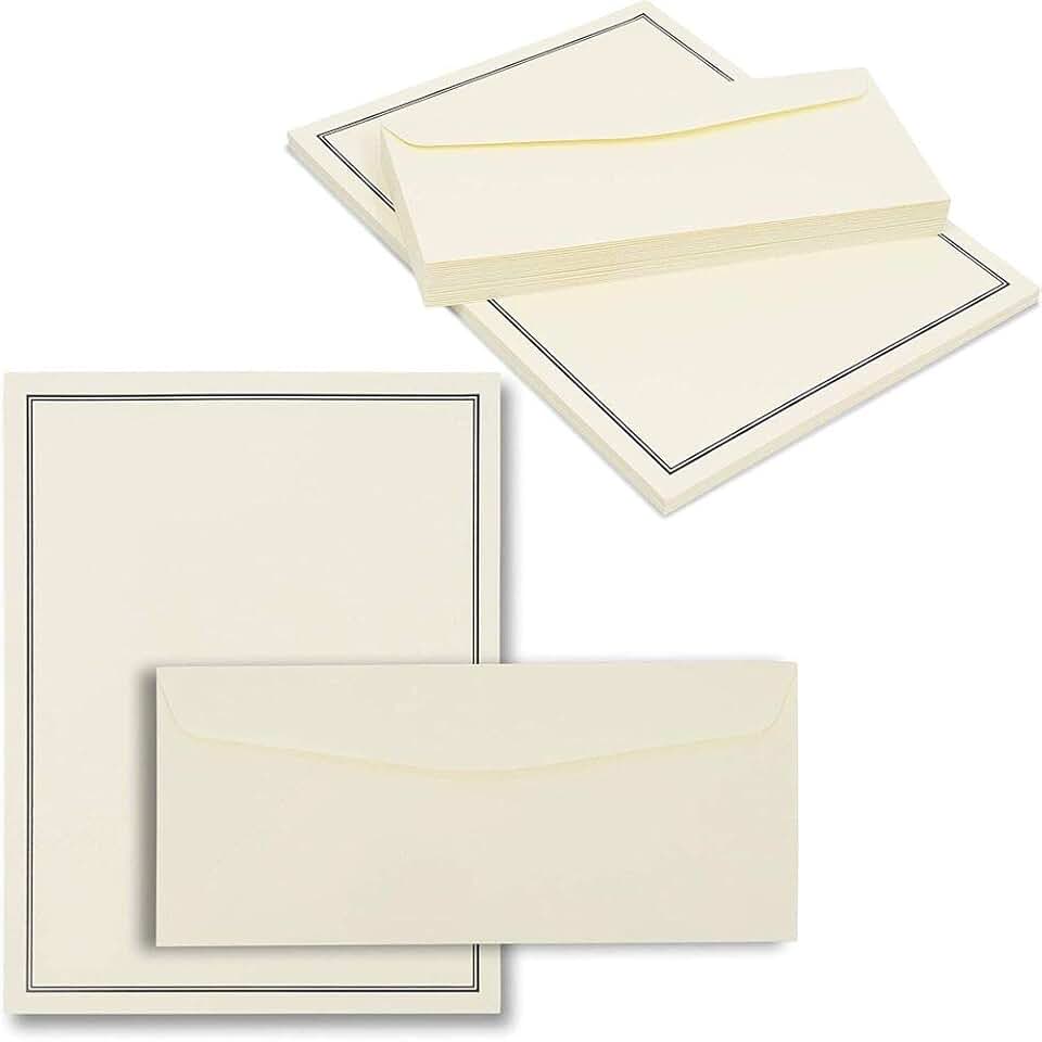 stationery paper and envelopes set