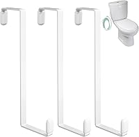 Vista 9 de 1 gancho para asiento de orinal, ganchos de puerta en forma de Z, sin taladro, multifuncionales, para colgar asiento de entrenamiento de inodoro