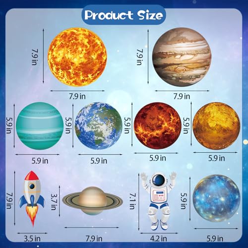 Image of 40Pcs Solar System Hanging Swirl Decorations, Outer Space Party Ceiling Hanging Swirls Space Themed Party Swirls Streamers for Space Themed Birthday Baby Shower Party Decor Supplies