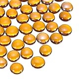 QUARKZMAN Glasperlen, 20 Stück Flache Glas-Edelsteine Blassrot 0,22 lbs (0,47-0,55) Glas-Murmeln Kieselsteine für Vasenfüller Aquarium Dekor DIY Handwerk