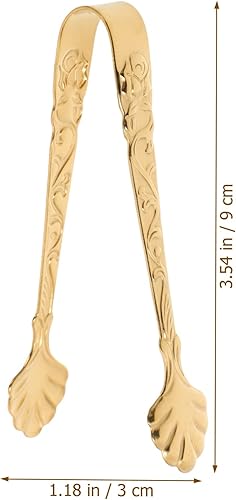 Miniatura 2 de 2 mini pinzas para servir, pinzas de acero inoxidable rosa de 3.5 pulgadas para cubo de azúcar, hielo dorado pequeño para fiesta de té y café,