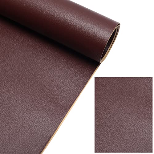 Kunstleder Reparaturset, Leder Patch Kit 35 x 137 cm Leder Reparatur Set, Lederflicken Selbstklebend für Sofa, Möbel, Taschen, Jacken, Autositze (Braun) Cover