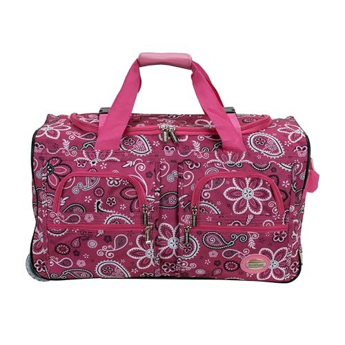 Image of Rockland Rolling Duffel Bag, Black, 22 inch