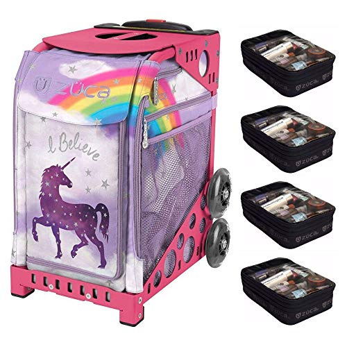 ZUCA Unicorn Magic Sport Artist Bag with Pink Frame and Four Large Utility Pouches