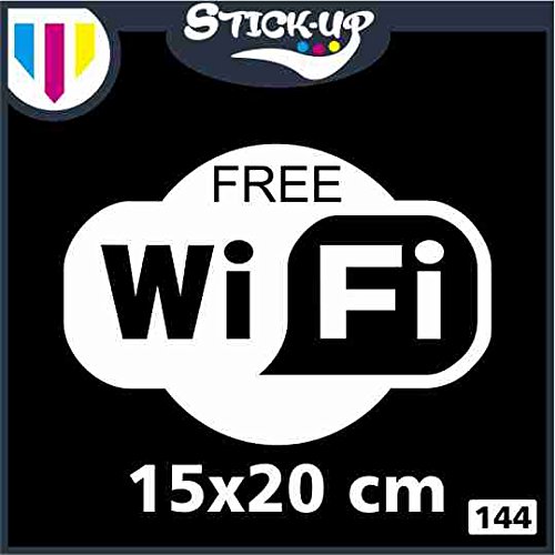 1 Vinilo decorativo (blanco) 'Free de Wi-Fi para bar, club, oficinas y mostradores, tiendas, restaurantes, salon, stickers decal 003