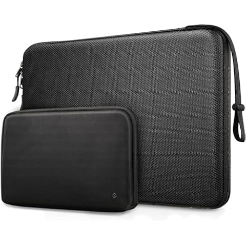 FINPAC Hard Shell Laptop Sleeve with Pouch Cover