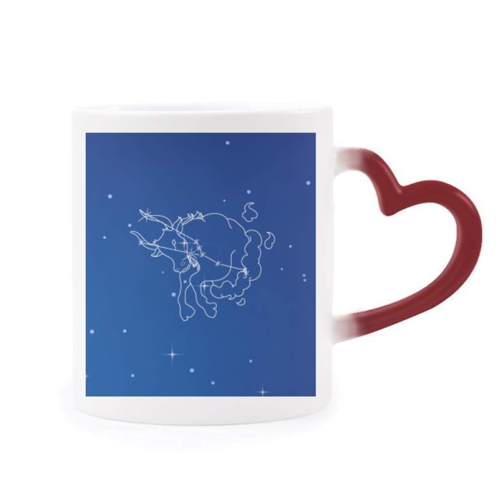 Taza de constelación sensible al calor DIYthinker con efecto térmico mágico universo
