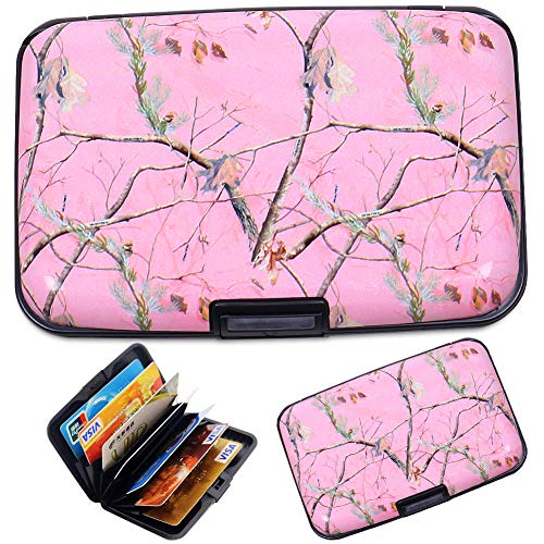 Preisvergleich Produktbild Sookoo Kreditkartenetui aus Aluminium, RFID-Blockierung, für Herren und Damen, Aluminium-Geldbörse cooles, schlankes Visitenkartenetui aus Metall Farbe 18