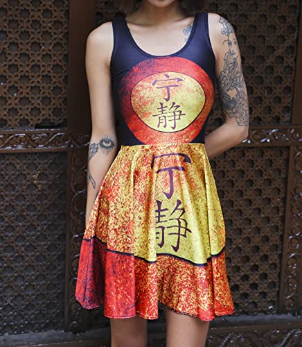 Image of Sister Amy Printed Elastic Sleeveless Shaping Breathable Camisole Skater Dress