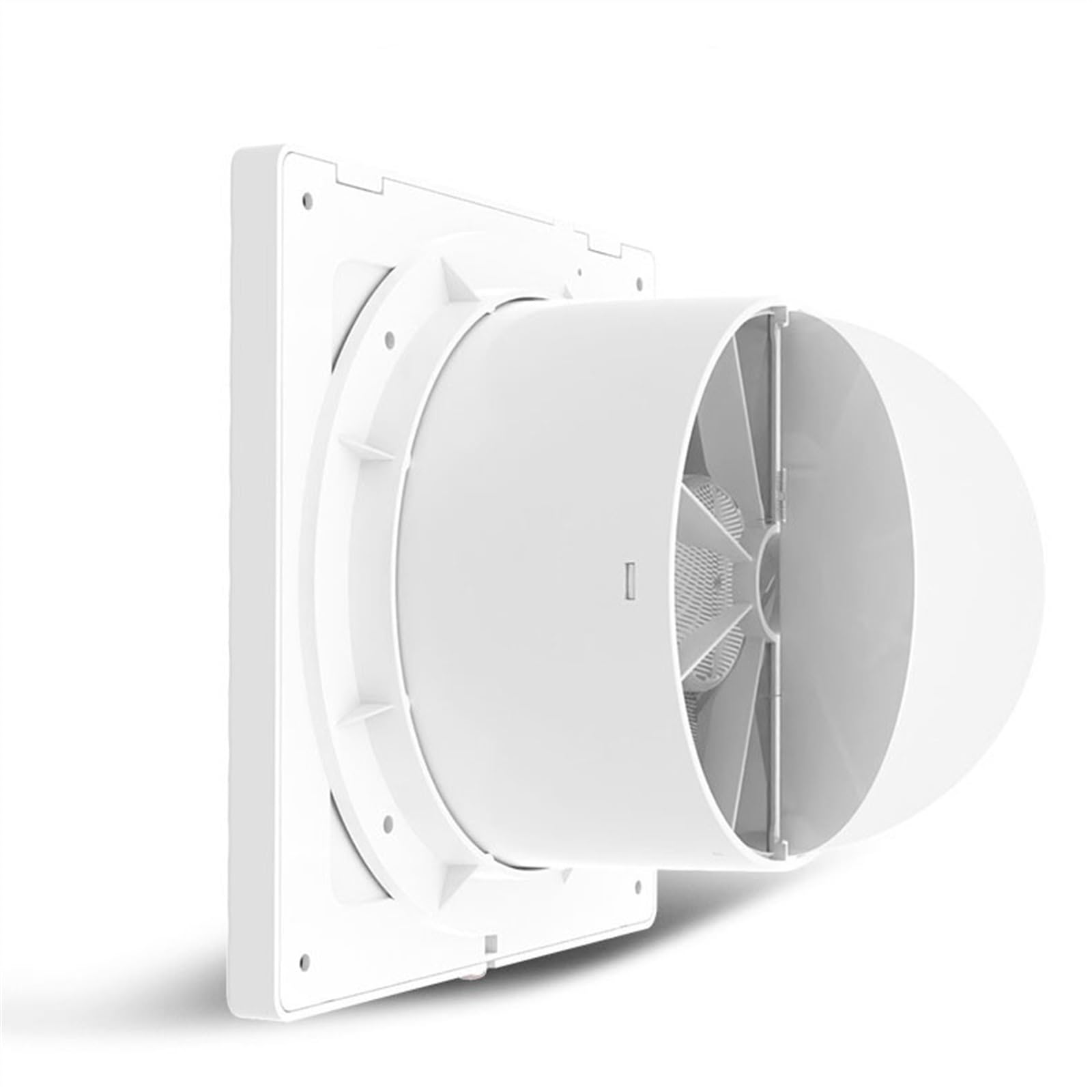 Extractor de baño Ventilación potente extractor de aire silencioso for baño, ventana, pared, cocina, persianas vidrio for el hogar con válvula retención(20 * 20cm)