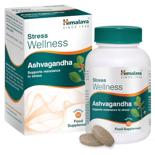 Miniatura 7 de Himalaya Stress Wellness Extracto de Raíz de Ashwagandha 500mg, 60 Tabletas (30 Días) – Complemento Alimenticio Adaptógeno para Estrés, Energía y Relajación – Fórmula Herbal Ayurvédica Vegana