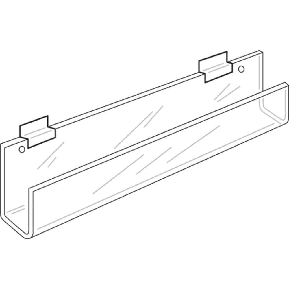 24" Slatwall Greeting Card Shelf, Open Ends, 86793