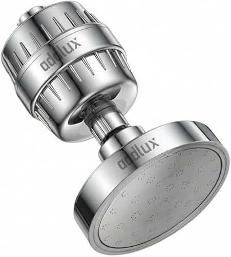 Juego de cabezal de ducha de lujo con filtro de 15 etapas, acero inoxidable 304 de alto rendimiento, elimina el cloro y las impurezas del agua dura