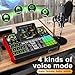 Podcast Equipment Bundle with Live Sound Card Audio Mixer, 3.5mm Condenser Microphone for PC/Phone Streaming and Singing, Podcast Microphone Bundle with Voice Changer sound board
