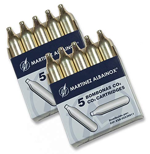 Albainox, 10 bombonas CO2, 12 gr. para Pistolas y carabinas