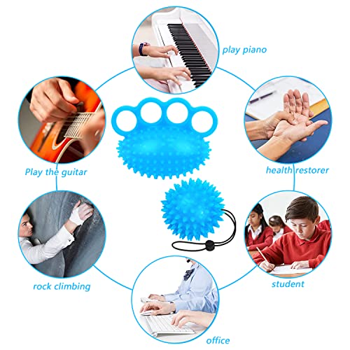 ADNEWX Handtrainer Fingertrainer Ball, 2 Set Igelball Weich Gummi Knetball für Hände Therapie Arthrose, Finger Training, Lindert Stress, Angstlinderung