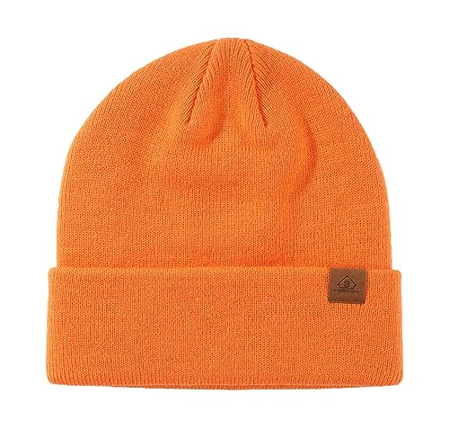 Image of Home Prefer Mens Winter Hats Acrylic Knit Cuff Beanie Cap Warm Womens Beanie Hat