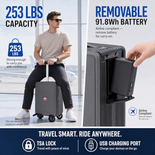 EurHomePlus Electric Rideable Suitcase