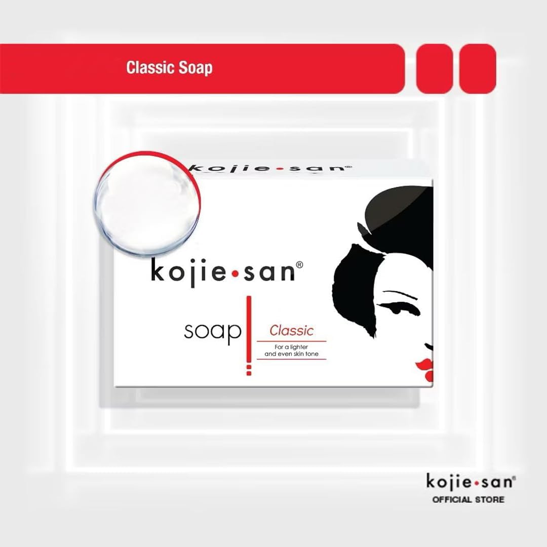Kojie San Skin and Body Soap – Original Kojic Acid, Soap Bar with Coconut & Tea Tree Oil – 3 x 65g Bars