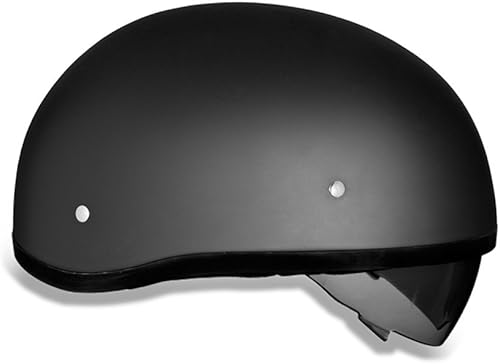 Miniatura 4 de Daytona Helmets Casco de media calavera con capucha para motocicleta con protector interno incorporado, aprobado por DOT, ligero, cómodo y